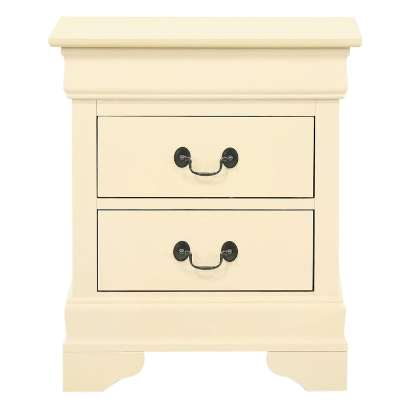 Louis Phillipe Traditional 2-drawer Wood Nightstand