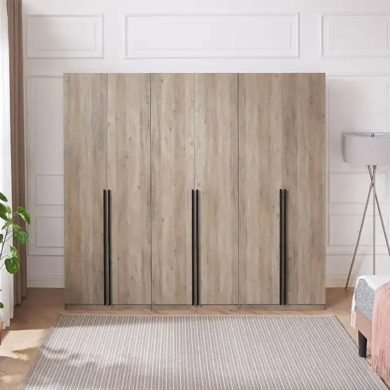 Manhattan Comfort Lee Modern Freestanding 3-Piece Module Wardrobe Closet Armoire