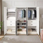 Manhattan Comfort Lee Modern Freestanding 3-Piece Module Wardrobe Closet Armoire