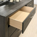Roundhill Furniture Stout Panel Bedroom Set with Bed, Dresser, Mirror, Night Stand