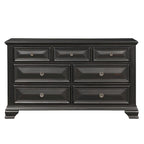 Roundhill Furniture Renova 4-piece Vintage Black Wood Panel Bedroom Set
