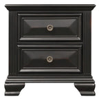 Roundhill Furniture Renova 4-piece Vintage Black Wood Panel Bedroom Set