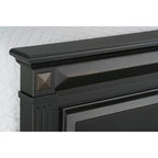 Roundhill Furniture Renova 4-piece Vintage Black Wood Panel Bedroom Set