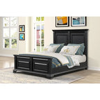Roundhill Furniture Renova 4-piece Vintage Black Wood Panel Bedroom Set