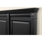 Roundhill Furniture Renova 4-piece Vintage Black Wood Panel Bedroom Set
