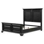 Roundhill Furniture Renova 4-piece Vintage Black Wood Panel Bedroom Set