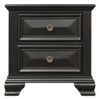Roundhill Furniture Renova 4-piece Vintage Black Wood Panel Bedroom Set