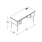 Jefferson Executive Desk with Power