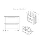 DH BASIC Rustic Grey 2-Drawer File Cabinet by Denhour