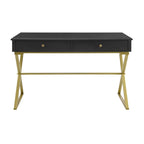 Silver Orchid Lerch Two-Drawer Campaign Desk