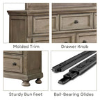 Nahkohe Transitional Grey Wood 2-Piece Storage Sleigh Bed and Dresser Set by Furniture of America