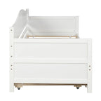 Nestfair Twin Size Wooden Daybed with Trundle Bed