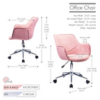 Porthos Home Xen Adjustable Office Chair, Microfiber, Chrome Base