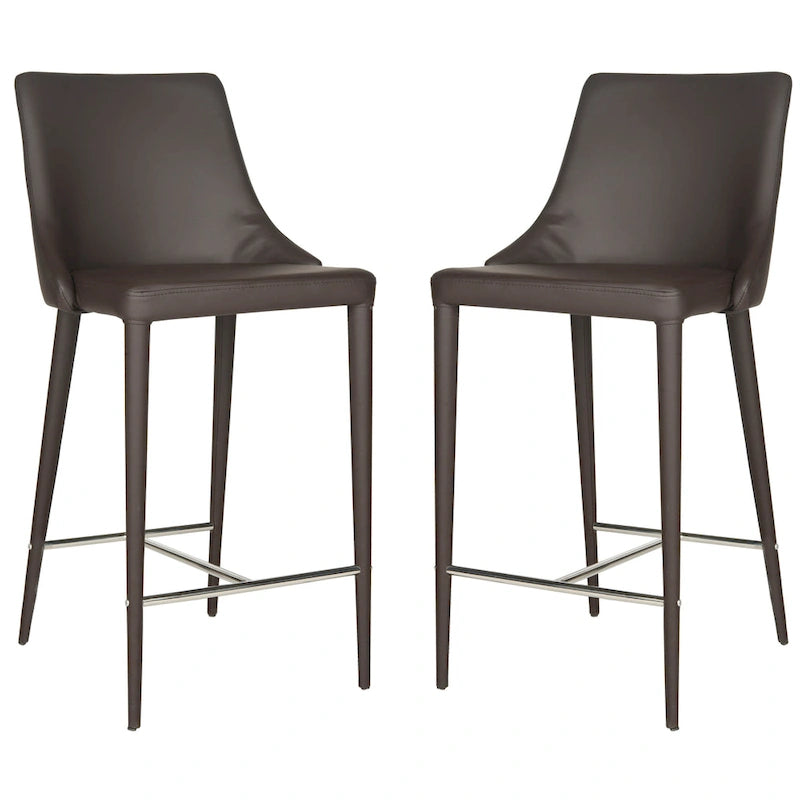 SAFAVIEH Soledad 26-inch White Counter Stool (Set of 2) - 22.9 x 18.9 x 37.4 - 23Wx19Dx37H
