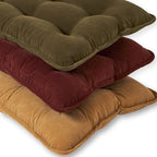 Wine 2-Piece Reversible Corduroy Jumbo Rocking Chair Cushion Set