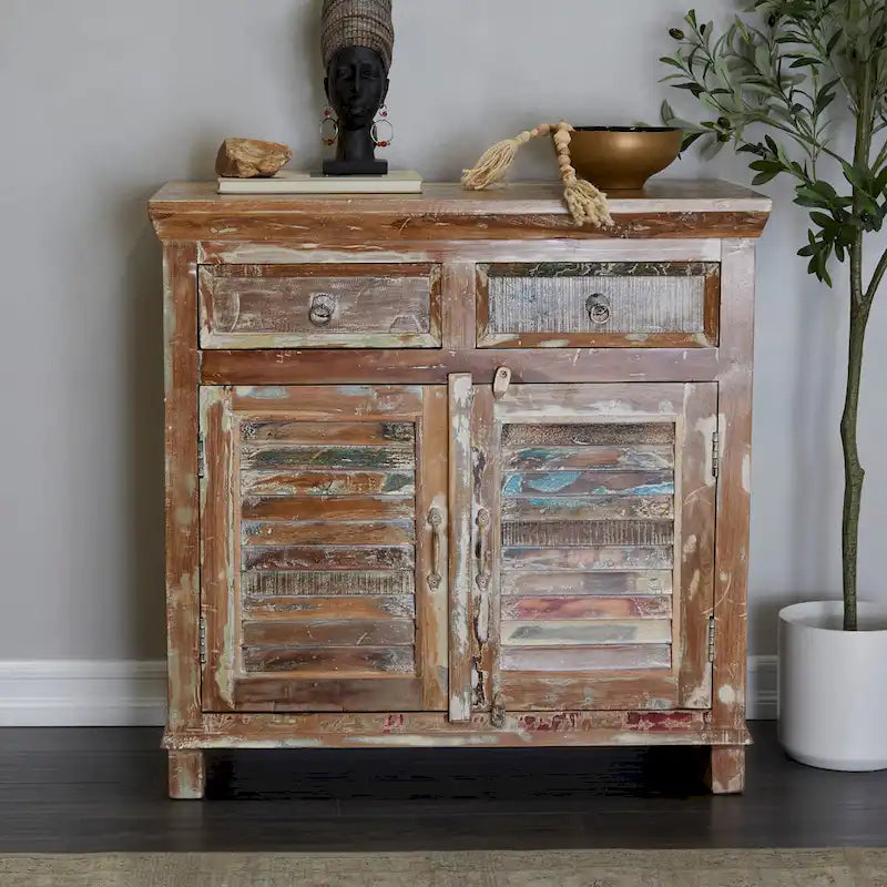 Brown Wood Handmade Cabinet