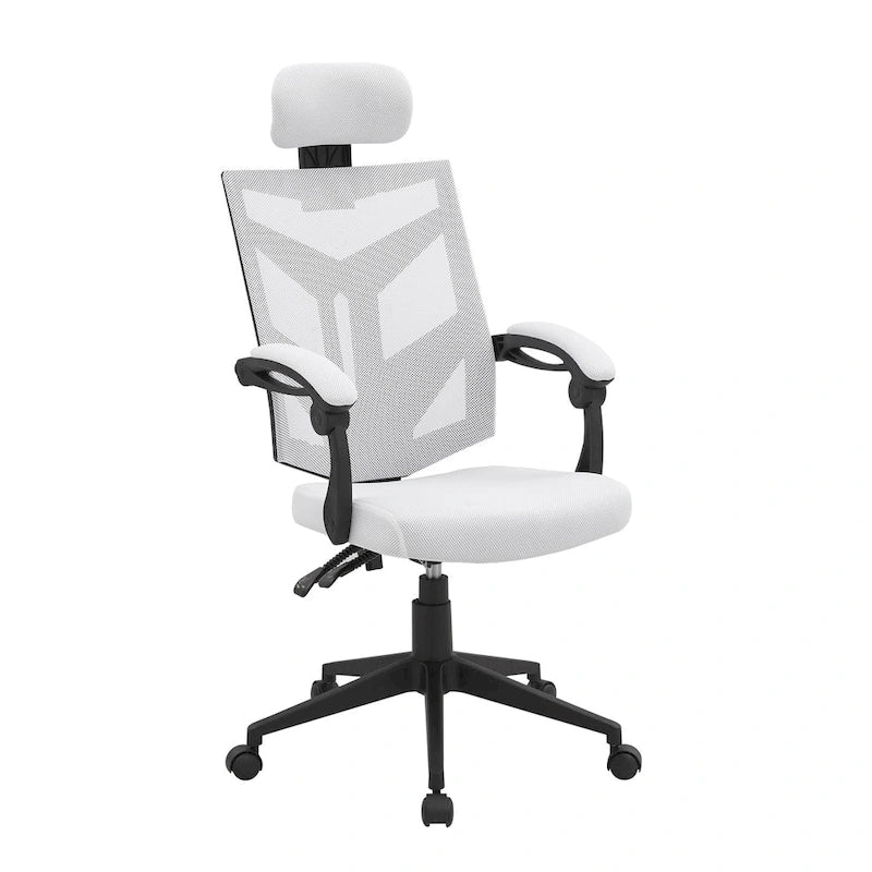 Adjustable Ergonomic Office Chair with Headrest Ergonomic Desk Chair High Back Mesh Office Chairs with Lumbar Support and Wheels
