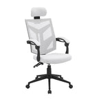 Adjustable Ergonomic Office Chair with Headrest Ergonomic Desk Chair High Back Mesh Office Chairs with Lumbar Support and Wheels
