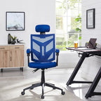 Adjustable Ergonomic Office Chair with Headrest Ergonomic Desk Chair High Back Mesh Office Chairs with Lumbar Support and Wheels
