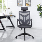 Adjustable Ergonomic Office Chair with Headrest Ergonomic Desk Chair High Back Mesh Office Chairs with Lumbar Support and Wheels