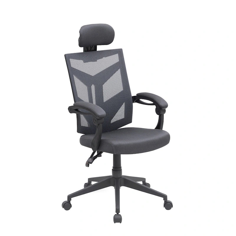 Adjustable Ergonomic Office Chair with Headrest Ergonomic Desk Chair High Back Mesh Office Chairs with Lumbar Support and Wheels