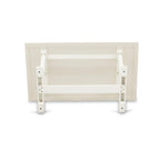 East West Furniture Dining Table Set- a Wooden Table and Cream Linen Fabric Parsons Chairs, Linen White(Pieces Options)