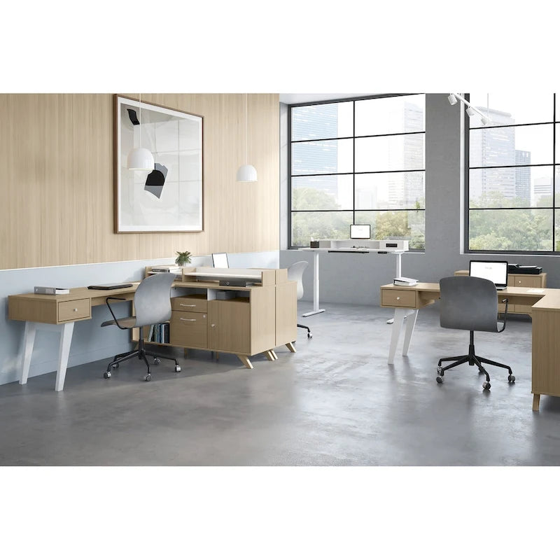 South Shore Helsy 2-drawer Credenza Cabinet with Doors