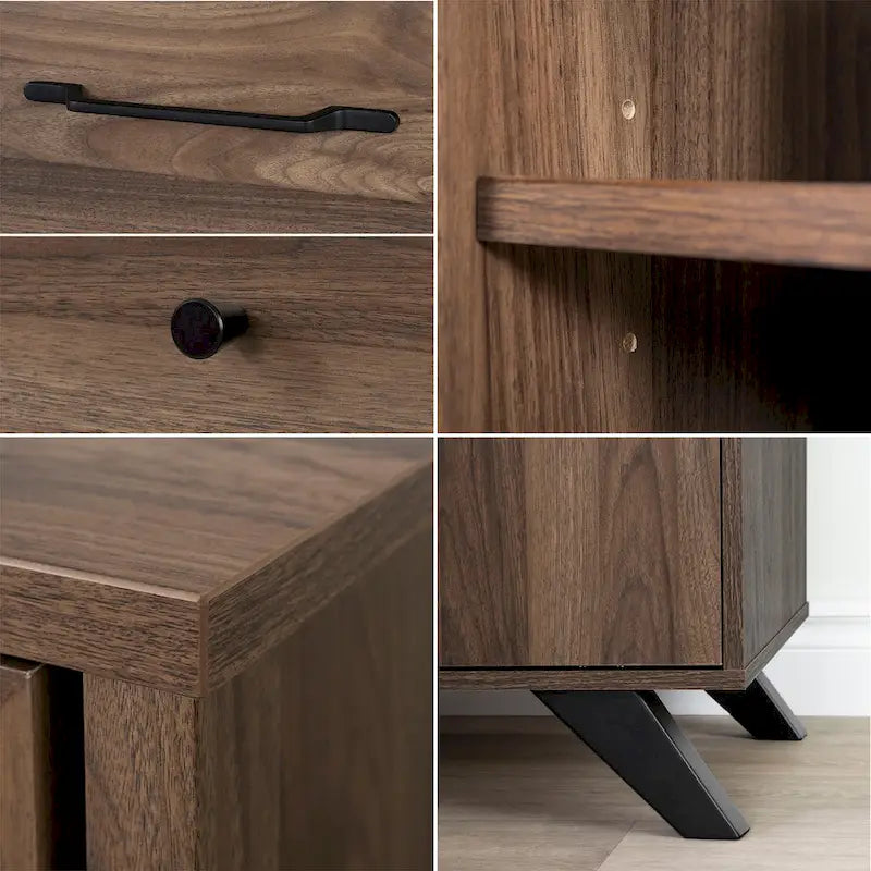 South Shore Helsy 2-drawer Credenza Cabinet with Doors