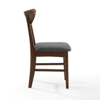 Crosley Landon 2Pc Wood Dining Chairs W/Upholstered Seat - 33.25H x19.75W x 19.75D