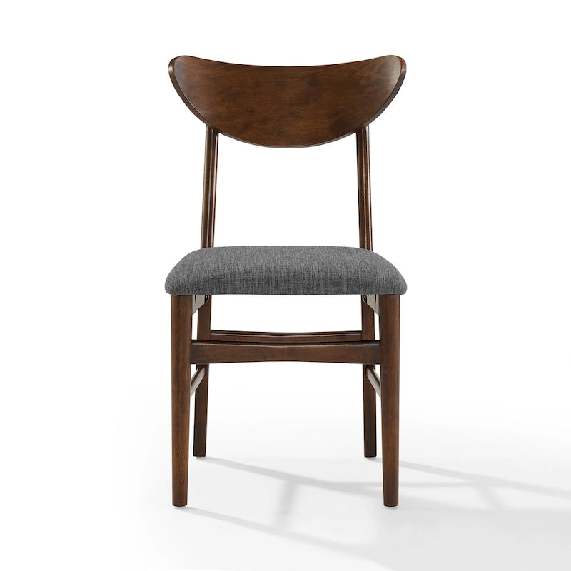 Crosley Landon 2Pc Wood Dining Chairs W/Upholstered Seat - 33.25H x19.75W x 19.75D