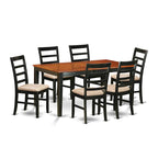 East West Furniture Table Set Consist of a Rectangle Butterfly Leaf Dining Table and Dining Chairs (Chair Seat Type Options)