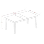 East West Furniture Table Set Consist of a Rectangle Butterfly Leaf Dining Table and Dining Chairs (Chair Seat Type Options)