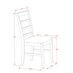 East West Furniture Table Set Consist of a Rectangle Butterfly Leaf Dining Table and Dining Chairs (Chair Seat Type Options)