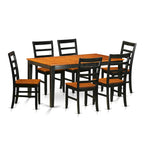 East West Furniture Table Set Consist of a Rectangle Butterfly Leaf Dining Table and Dining Chairs (Chair Seat Type Options)