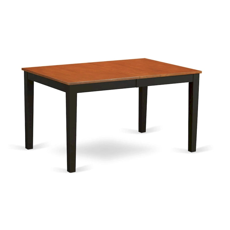 East West Furniture Table Set Consist of a Rectangle Butterfly Leaf Dining Table and Dining Chairs (Chair Seat Type Options)
