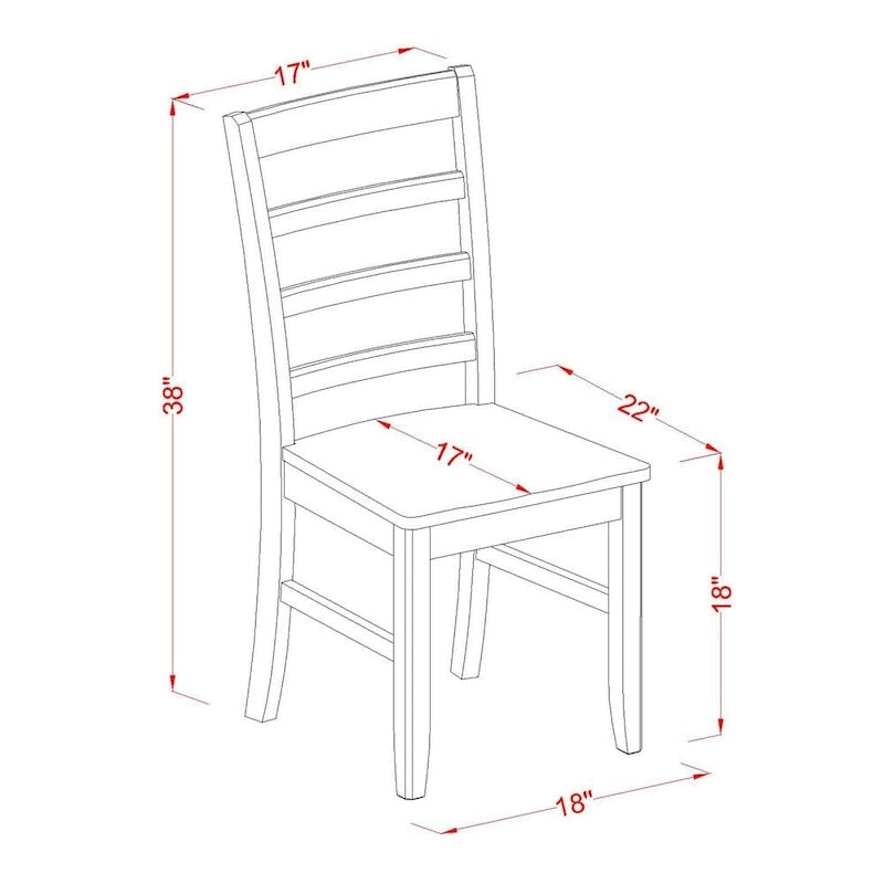 East West Furniture Table Set Consist of a Rectangle Butterfly Leaf Dining Table and Dining Chairs (Chair Seat Type Options)