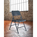 Beige Steel Folding Chairs Set of 4