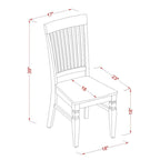East West Furniture 5 Piece Dinette Set- a Round Dining Table with Dropleaf and 4 Dining Room Chairs, (Finish Options)