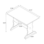 Linon Riki Family Dining Table Dark Brown