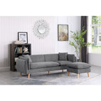 Fabric Sectional Sofa Chaise with Tapered Legs