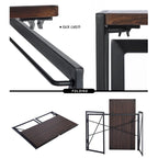 HomyLin 39 Simple Folding Study Writing Desk, No Assembly Required