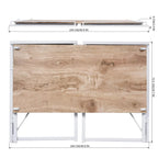 HomyLin 39 Simple Folding Study Writing Desk, No Assembly Required