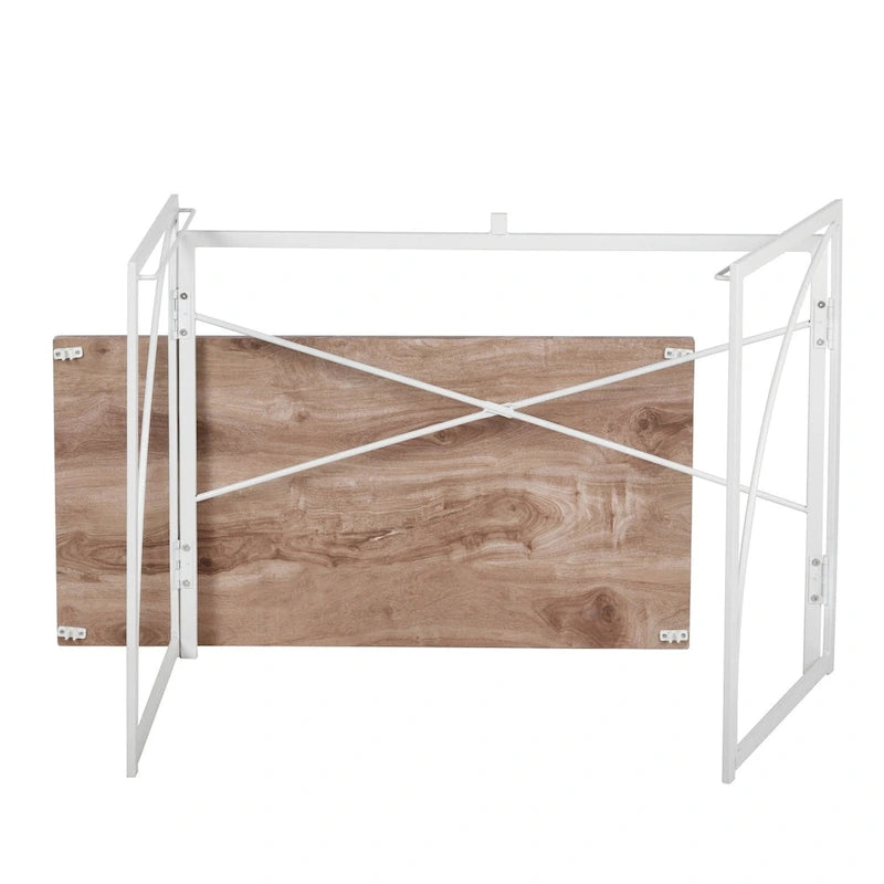 HomyLin 39 Simple Folding Study Writing Desk, No Assembly Required