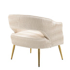 Contemporary Upholstered Ruffle Accent Chair