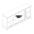 GALANO Calidia 68.2 in. Grey Stone 4-Door Wide TV Stand for TVs up to 75 in. - 68.2L x 17.1W x 29.3H