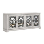 GALANO Calidia 68.2 in. Grey Stone 4-Door Wide TV Stand for TVs up to 75 in. - 68.2L x 17.1W x 29.3H