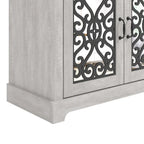 GALANO Calidia 68.2 in. Grey Stone 4-Door Wide TV Stand for TVs up to 75 in. - 68.2L x 17.1W x 29.3H