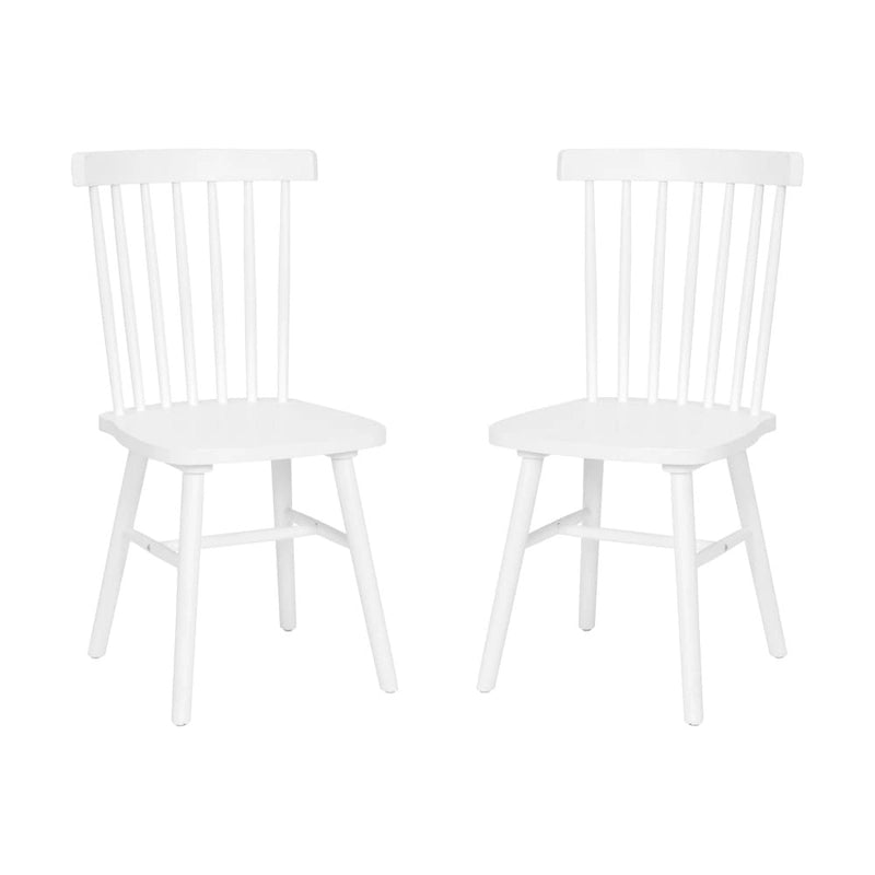Windsor Style Commercial Solid Wood Spindle Back Dining Chairs -Set of 2
