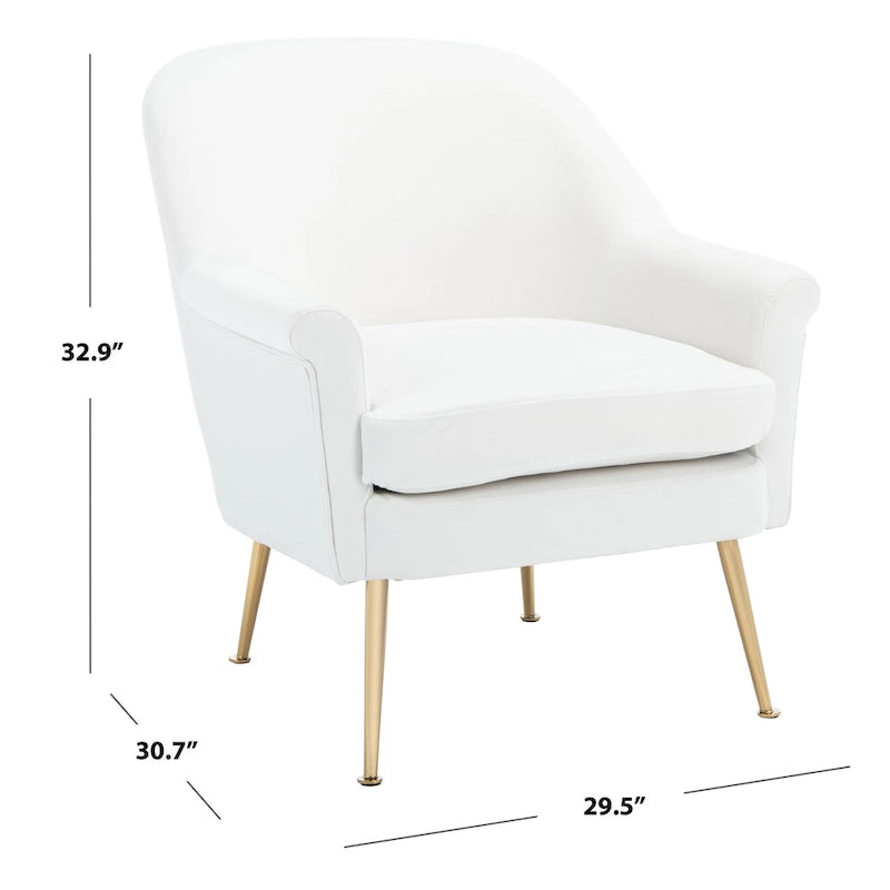 SAFAVIEH Edina Accent Chair - 29.5 W x 30.7 L x 32.9 H - 30Wx31Dx33H