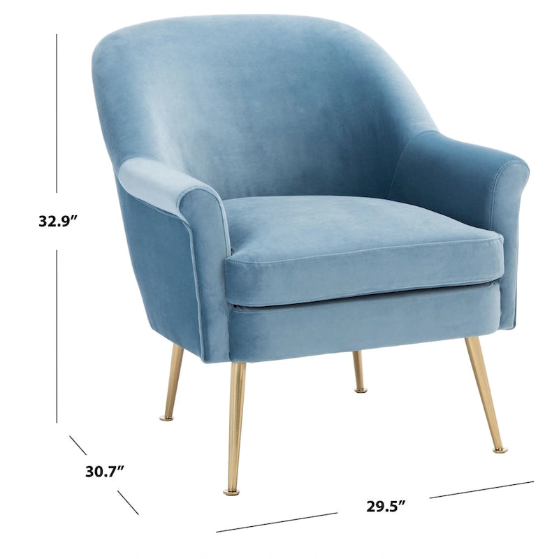 SAFAVIEH Edina Accent Chair - 29.5 W x 30.7 L x 32.9 H - 30Wx31Dx33H